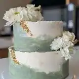 A wedding cake made at Soni's Bakery in Orlando, FL