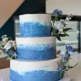 A wedding cake made at Soni's Bakery in Orlando, FL