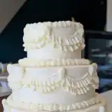 A wedding cake made at Soni's Bakery in Orlando, FL